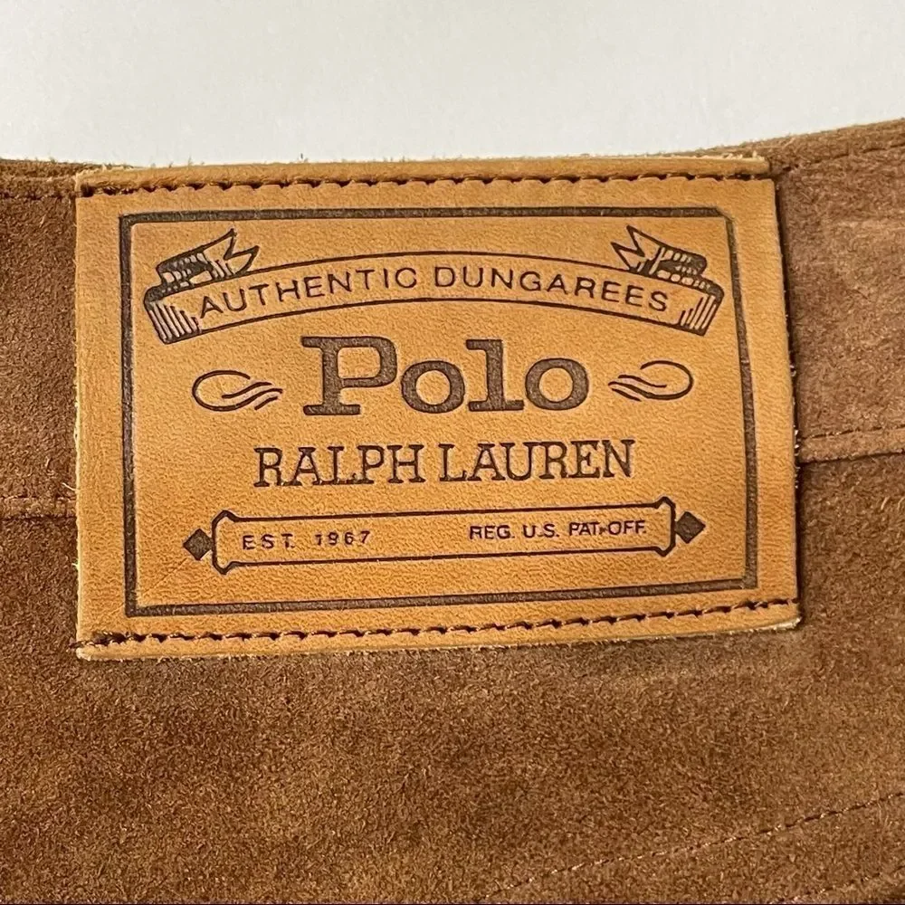 Ralph Lauren Vintage 100% genuine leather suede skirt VTG - Picture 7 of 12